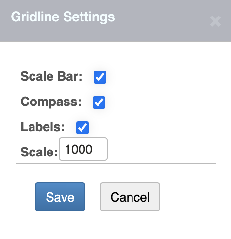 Gridline Settings Window