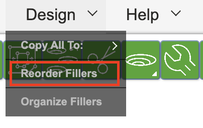 Reorder Fillers Function