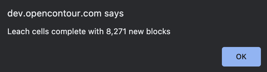 Discretize Confirmation Pop-Up