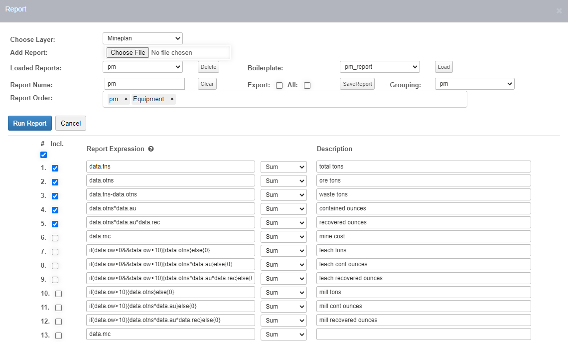 Project Report Window